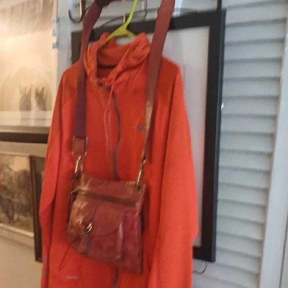 Vintage America Brown Leather Shoulder Bag - Picture 2 of 6